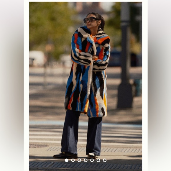 Anthropologie Jackets & Blazers - Anthropologie NWT Jakke Multicolor Faux Fur Coat Size S.